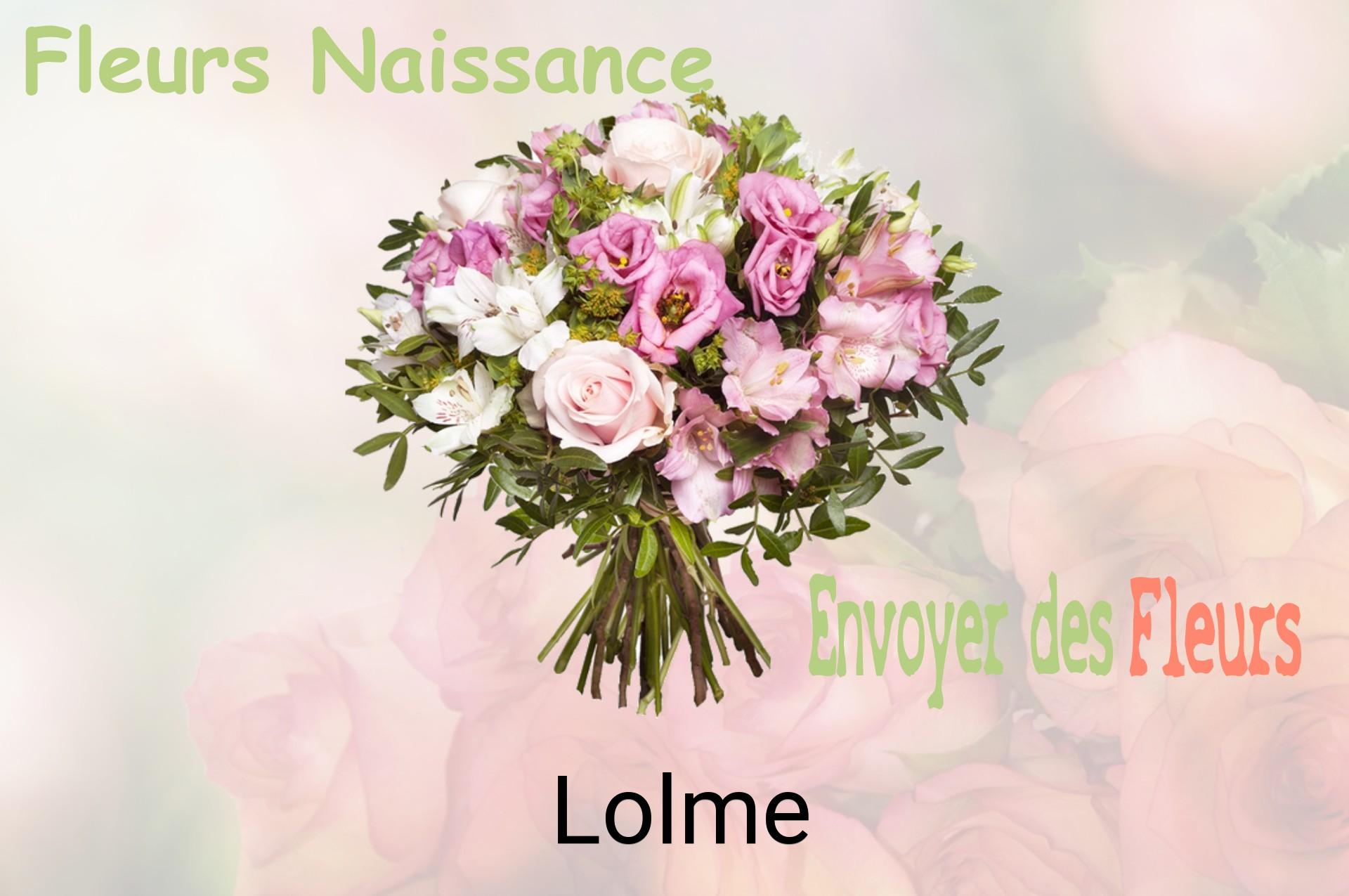 Bouquet de fleurs de naissance livré à Lolme